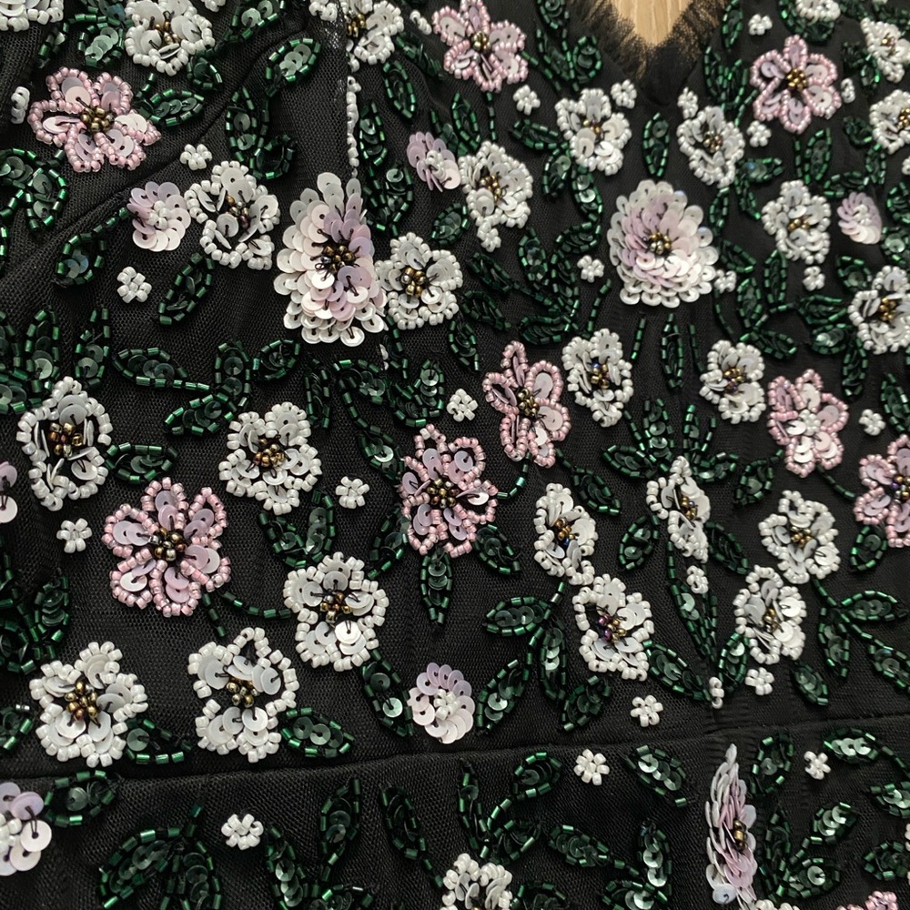 Adrianna Papell Black and White Floral Maxi Dress - Picture 2 of 9